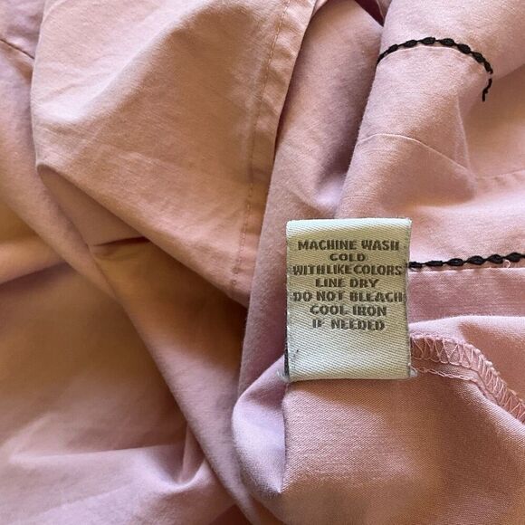 Dressbarn Womens Plus 22/24 Button Front Blouse Shirt Pink Long Sleeve Stretch - Picture 14 of 15